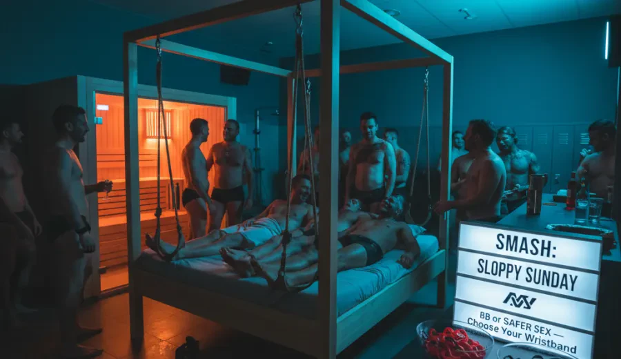 SMASH: Sloppy Sunday – Gay Group Play Party Manchester in Nero’s Sauna, Manchester, England, United Kingdom